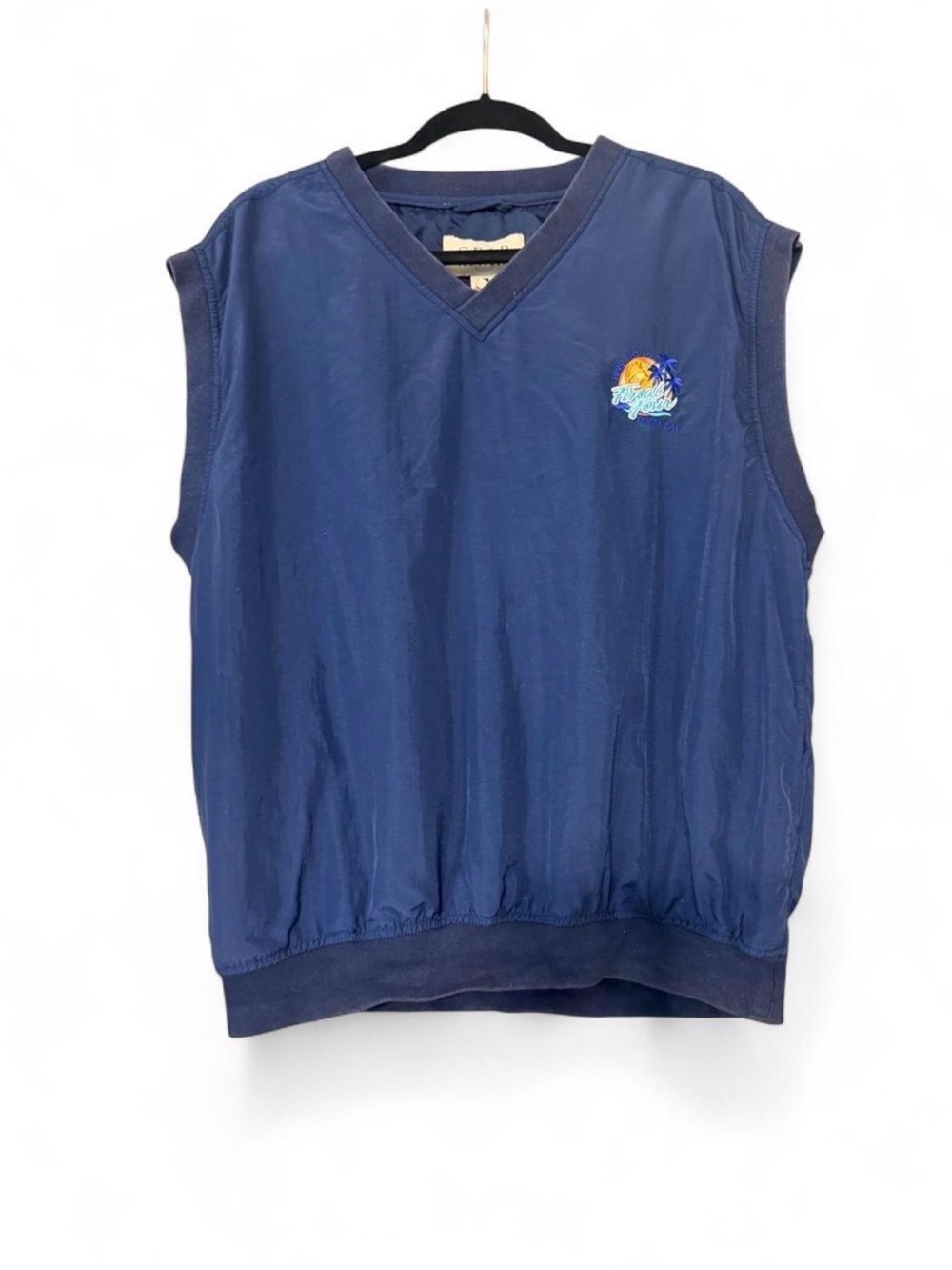 Vest v neck windbreaker ncaa final 4 nba basketball vintage retro large blue